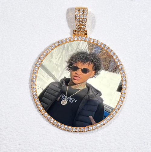 MEDIUM 3D CIRCLE CUSTOM PICTURE PENDANT