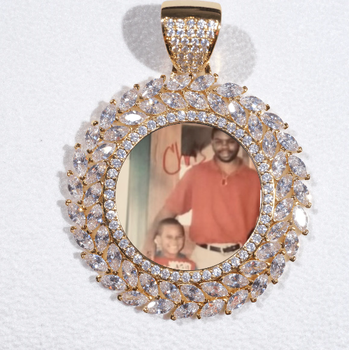 Large 3D Wheat Ear Custom Picture Pendant