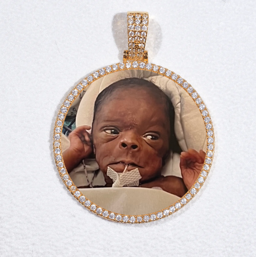 MEDIUM 3D CIRCLE CUSTOM PICTURE PENDANT