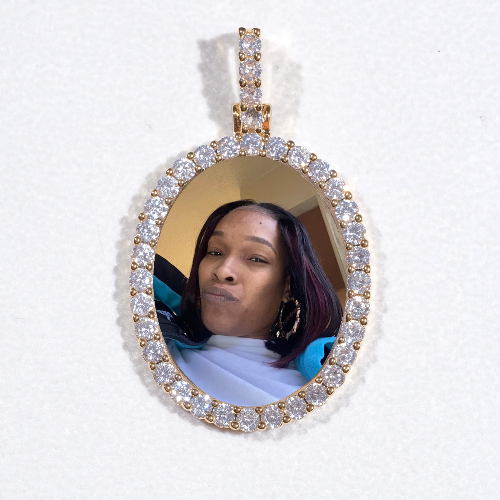 3D Oval Custom Picture Pendant