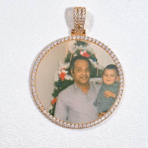 MEDIUM 3D CIRCLE CUSTOM PICTURE PENDANT