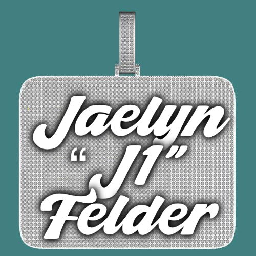 CUSTOM LETTER NECKLACE 3D BIG SQUARE