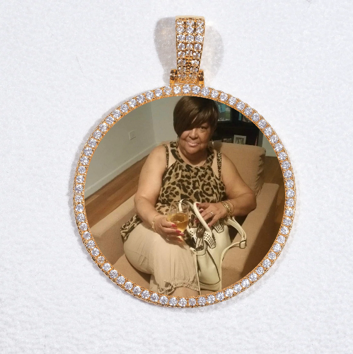 MEDIUM 3D CIRCLE CUSTOM PICTURE PENDANT