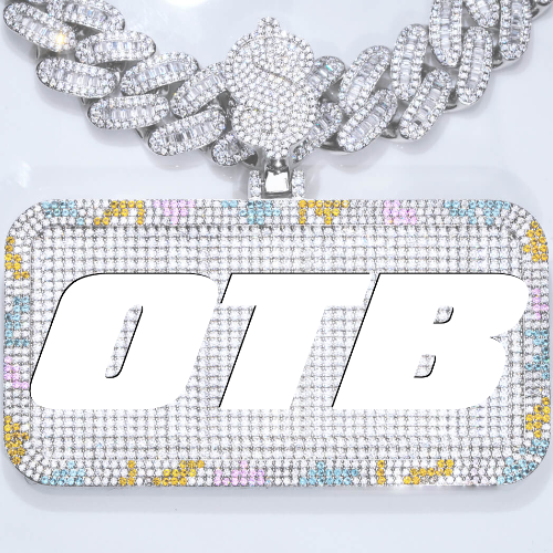 CUSTOM LETTER NECKLACE 3D COLORFUL SQUARE