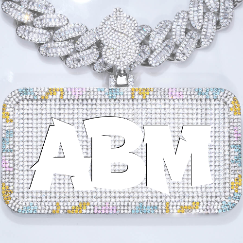 CUSTOM LETTER NECKLACE 3D COLORFUL SQUARE
