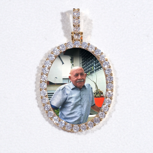 3D Oval Custom Picture Pendant