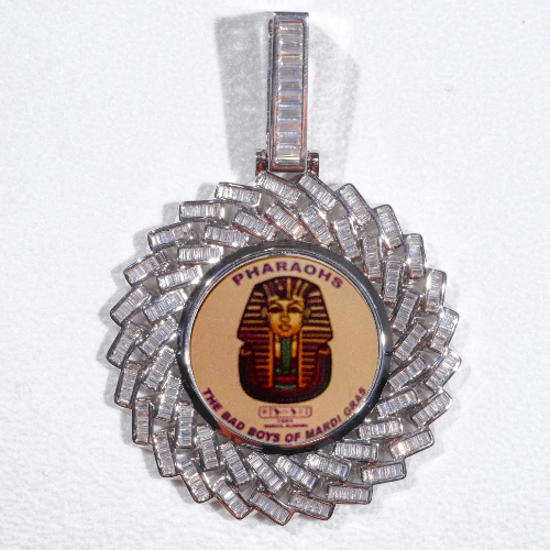 Large 3D Baguette Custom Picture Pendant