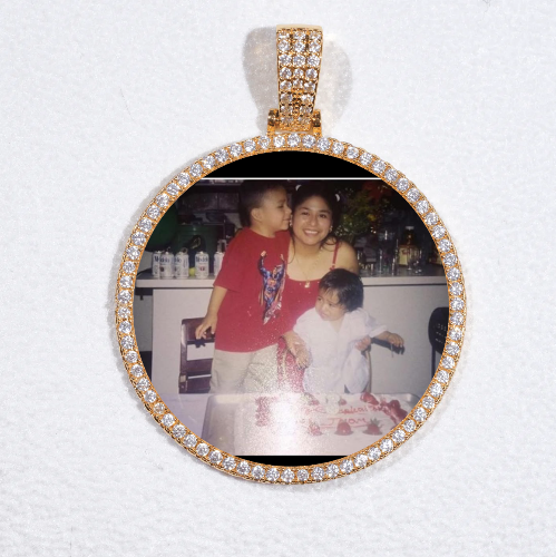 MEDIUM 3D CIRCLE CUSTOM PICTURE PENDANT