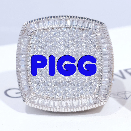 CUSTOM LETTER 3D ICED RING