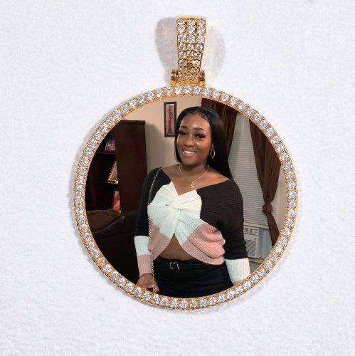 MEDIUM 3D CIRCLE CUSTOM PICTURE PENDANT