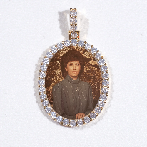 3D Oval Custom Picture Pendant