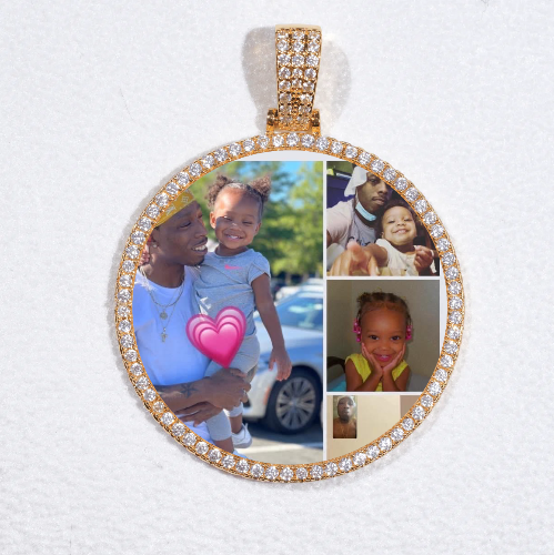 MEDIUM 3D CIRCLE CUSTOM PICTURE PENDANT