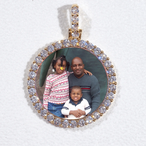 3D CIRCLE CUSTOM PICTURE PENDANT SMALL SIZE