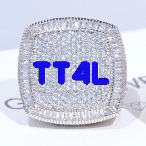 CUSTOM LETTER 3D ICED RING