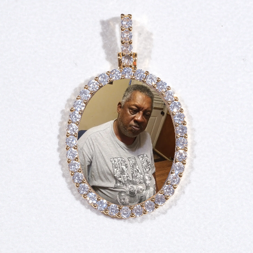3D Oval Custom Picture Pendant