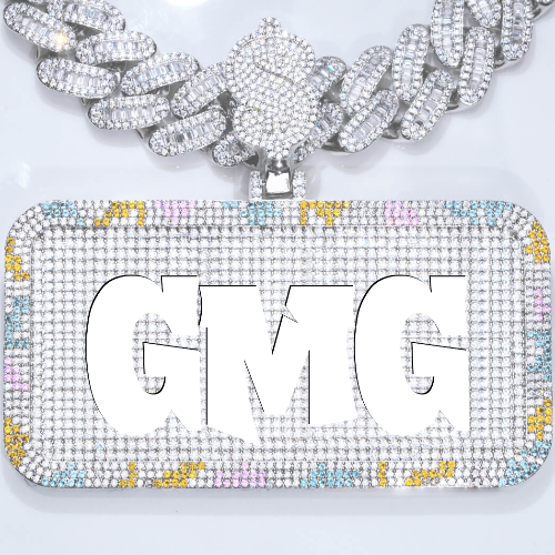 CUSTOM LETTER NECKLACE 3D COLORFUL SQUARE
