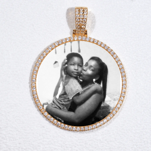 MEDIUM 3D CIRCLE CUSTOM PICTURE PENDANT