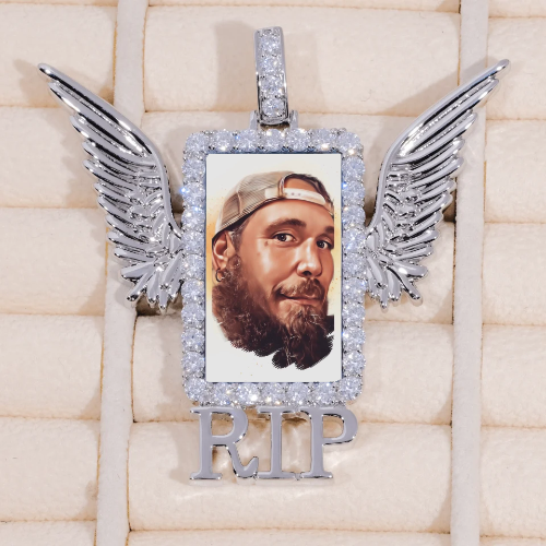 RIP WING 3D CUSTOM PICTURE PENDANT
