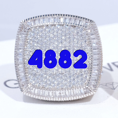 CUSTOM LETTER 3D ICED RING