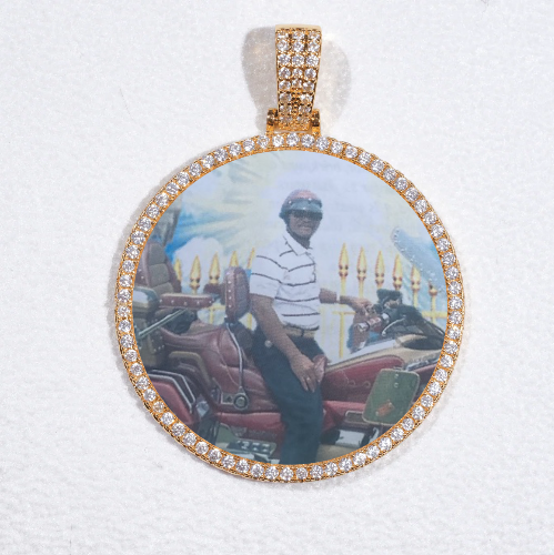 MEDIUM 3D CIRCLE CUSTOM PICTURE PENDANT