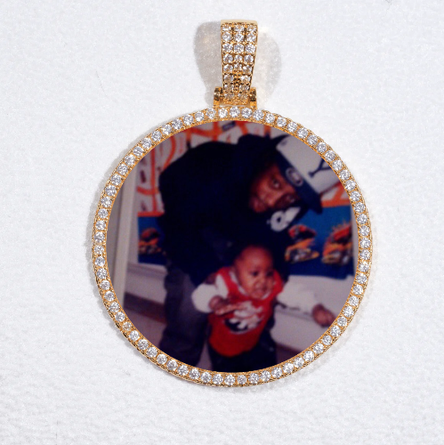MEDIUM 3D CIRCLE CUSTOM PICTURE PENDANT