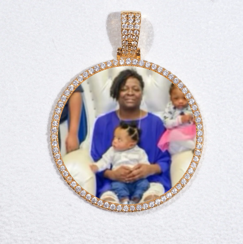 MEDIUM 3D CIRCLE CUSTOM PICTURE PENDANT