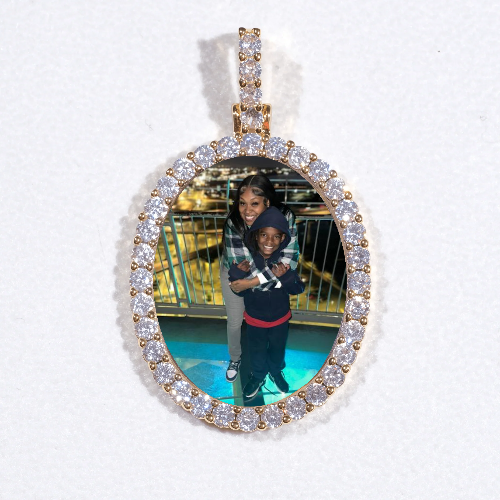 3D Oval Custom Picture Pendant