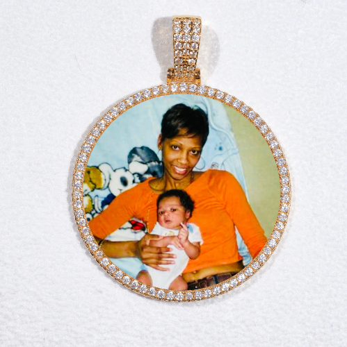 MEDIUM 3D CIRCLE CUSTOM PICTURE PENDANT