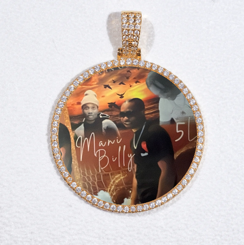 MEDIUM 3D CIRCLE CUSTOM PICTURE PENDANT