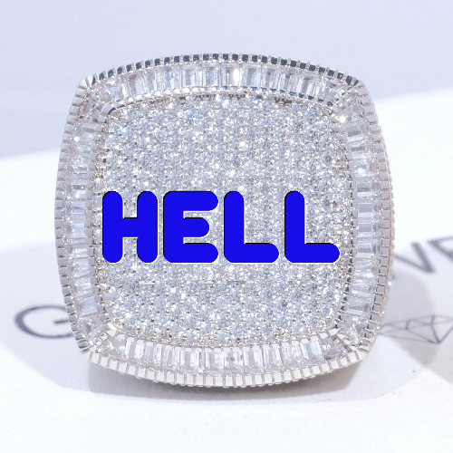 CUSTOM LETTER 3D ICED RING