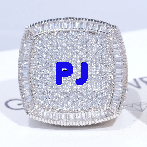 CUSTOM LETTER 3D ICED RING