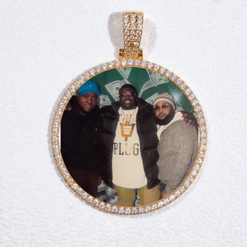 MEDIUM 3D CIRCLE CUSTOM PICTURE PENDANT