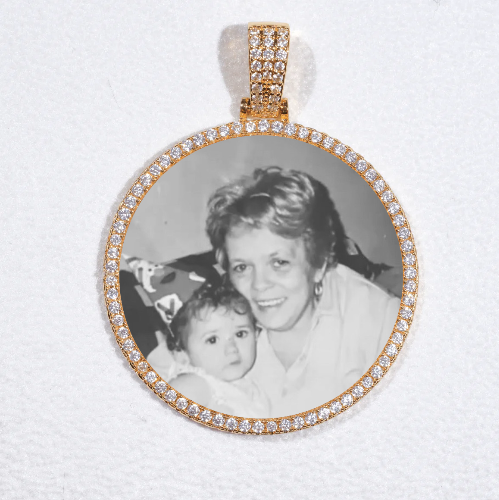 MEDIUM 3D CIRCLE CUSTOM PICTURE PENDANT