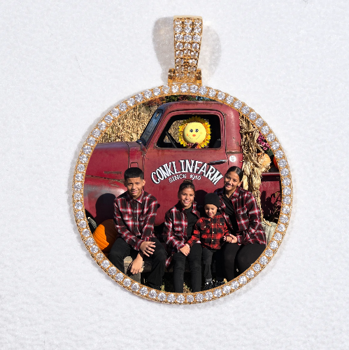 MEDIUM 3D CIRCLE CUSTOM PICTURE PENDANT