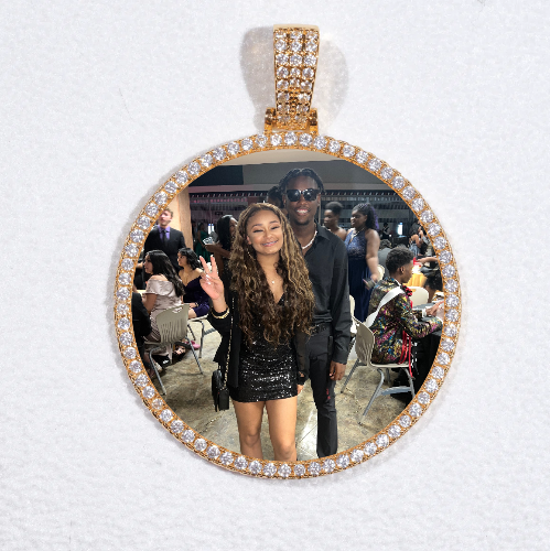 MEDIUM 3D CIRCLE CUSTOM PICTURE PENDANT