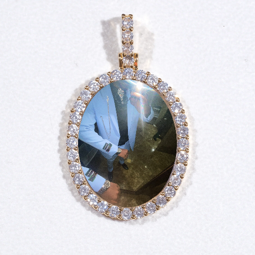 3D Oval Custom Picture Pendant
