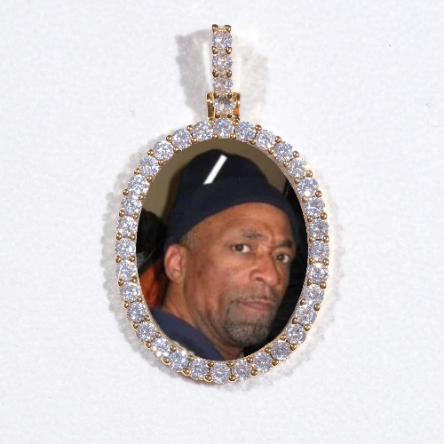 3D Oval Custom Picture Pendant