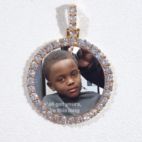 3D CIRCLE CUSTOM PICTURE PENDANT SMALL SIZE