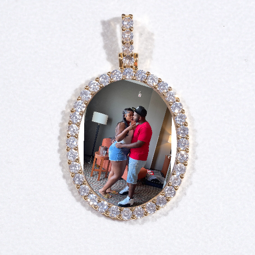 3D Oval Custom Picture Pendant