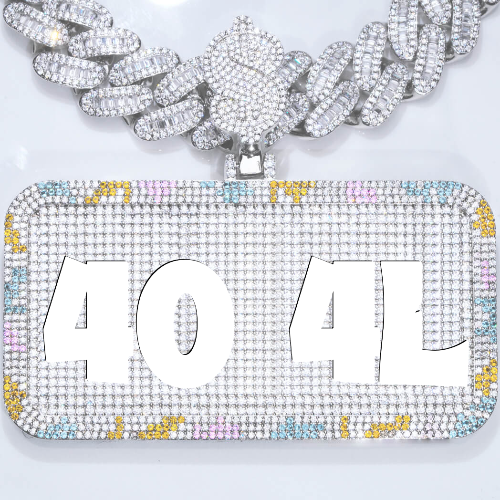 CUSTOM LETTER NECKLACE 3D COLORFUL SQUARE