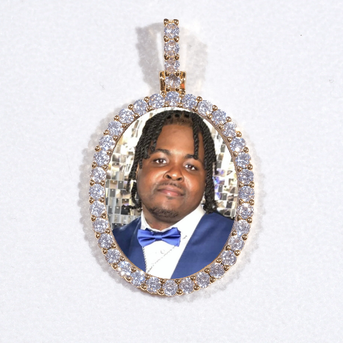 3D Oval Custom Picture Pendant