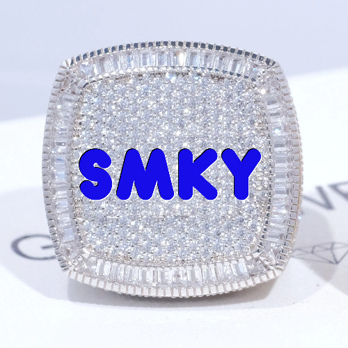 CUSTOM LETTER 3D ICED RING