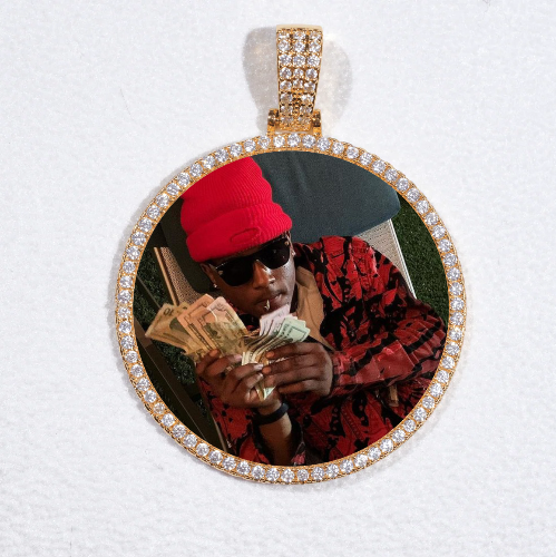 MEDIUM 3D CIRCLE CUSTOM PICTURE PENDANT