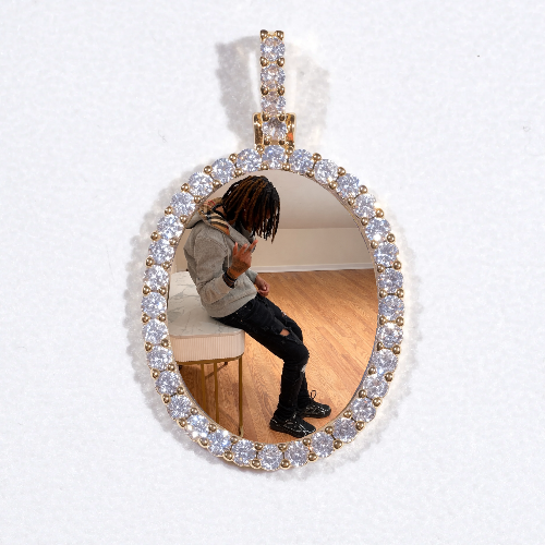 3D Oval Custom Picture Pendant