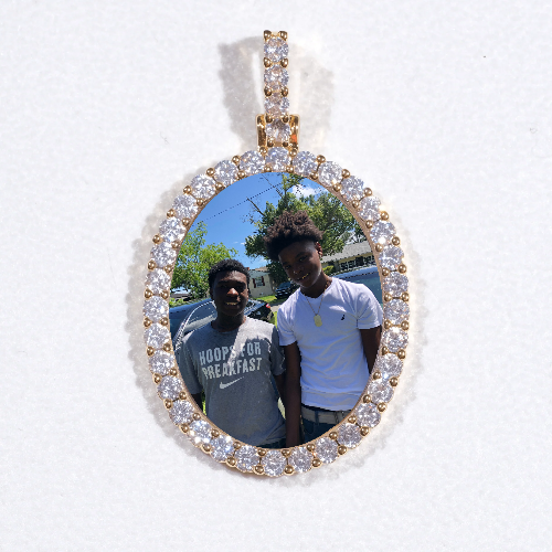 3D Oval Custom Picture Pendant