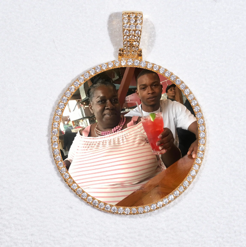 MEDIUM 3D CIRCLE CUSTOM PICTURE PENDANT