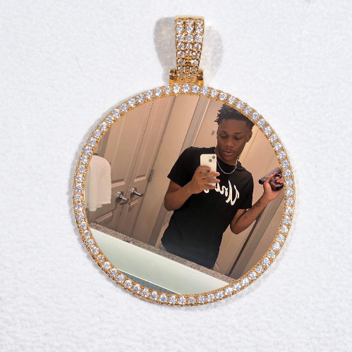 MEDIUM 3D CIRCLE CUSTOM PICTURE PENDANT