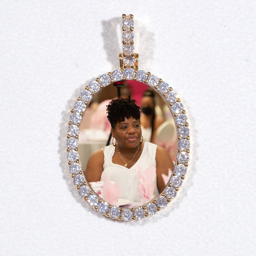 3D Oval Custom Picture Pendant