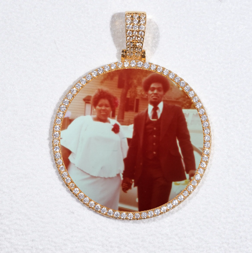 MEDIUM 3D CIRCLE CUSTOM PICTURE PENDANT