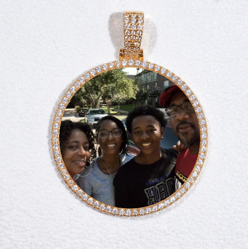 MEDIUM 3D CIRCLE CUSTOM PICTURE PENDANT